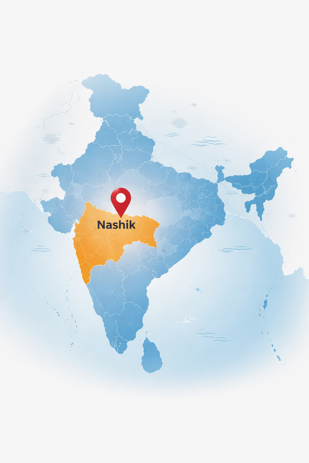 Map showing Nashik location